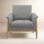 Chaise d'appoint Minetta avec pieds en bois massif