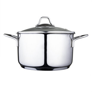 Serenk Modernist Stock Pot, 2.64 Quarts Cooking Pot, Stainless Steel Cookware (Set of 2)