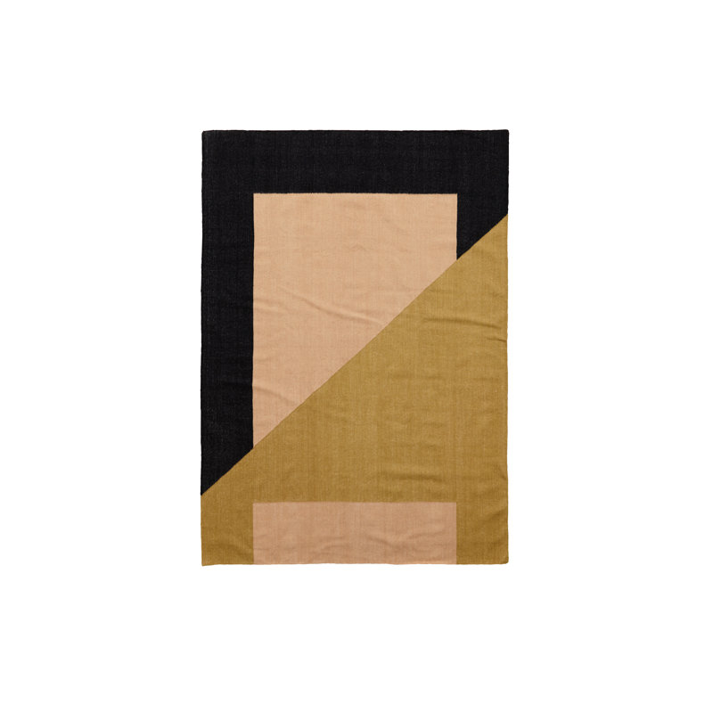 Flatweave Wool Geometric Area Rug, Rectangle 5' x 7'