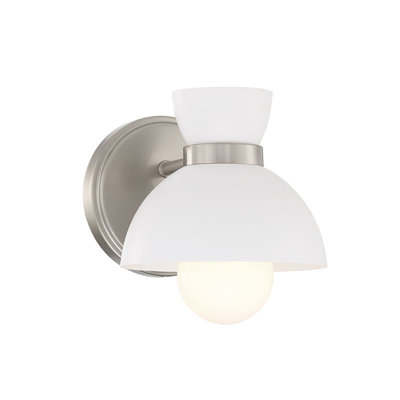 Applique murale 1 lumière Lavina en nickel brossé