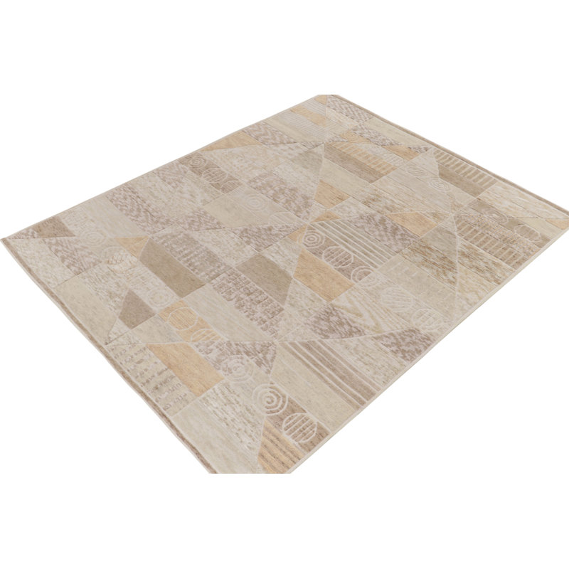 Scandinavian Wool Geometric Area Rug, Rectangle 8' x 10'
