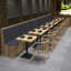 Banc de rangement Modern Fashion Simple Cafe