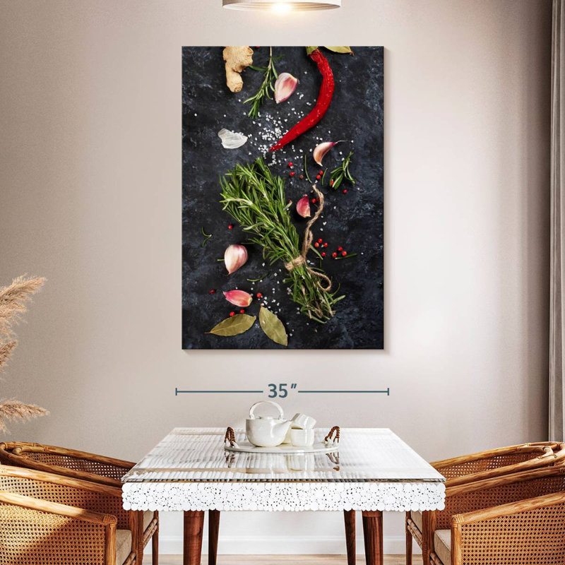 Yarlin Fresh Herbs Plating, 51" H x 34" W
