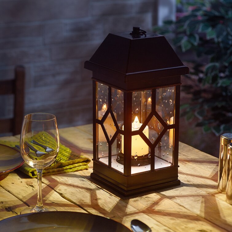 Abble 13 Solar Powered Outdoor Lantern with Electric Candle — ABBLE