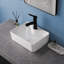 Lavabo de salle de bain vasque rectangulaire en céramique blanche