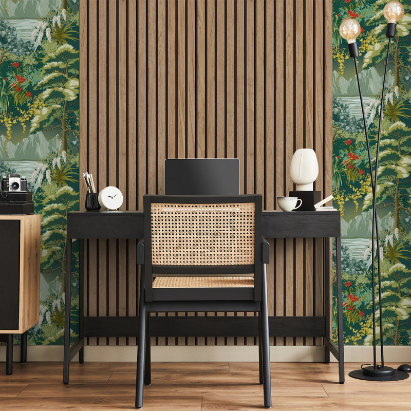 Mixson 10.05m x 53cm Matte Wallpaper Roll, Walnut
