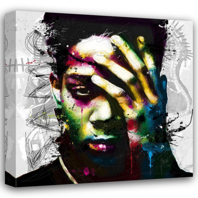 Red Barrel Studio® Murciano, Patrice Gallery Wrapped Canvas Art Titled: JEAN, MICHEL, BASQUIAT