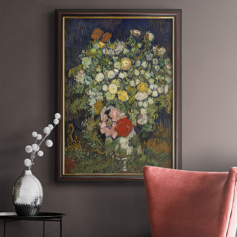 " Bouquet Of Flowers In A Vase " Painting Print, 20" H x 16" W x 2.5" D