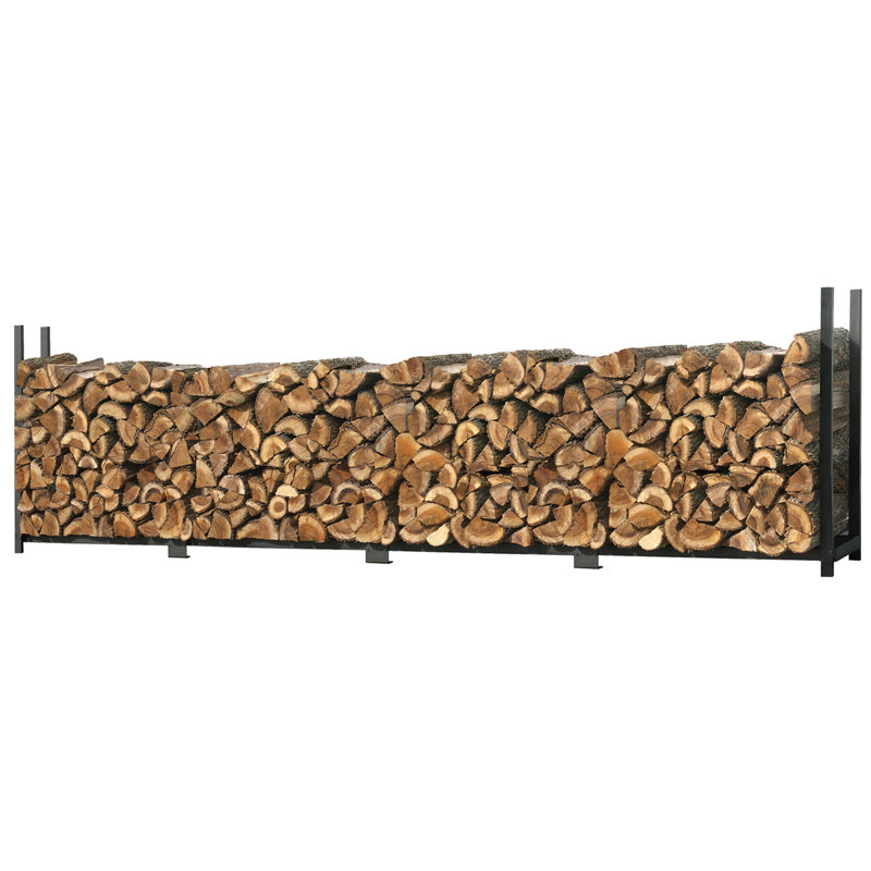 Harmannus 14.2'' W Metal Log Rack, 46.8" H x 187.2" W x 14.3" D