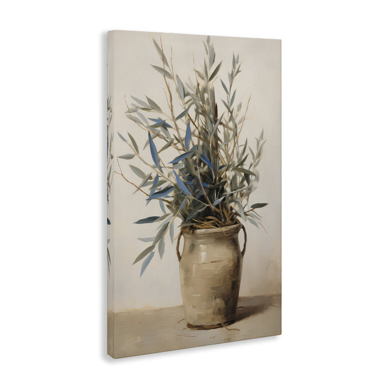 Art mural sur toile Country Pottery Plant par Petals Prints Design, H 45 po x l 30 po