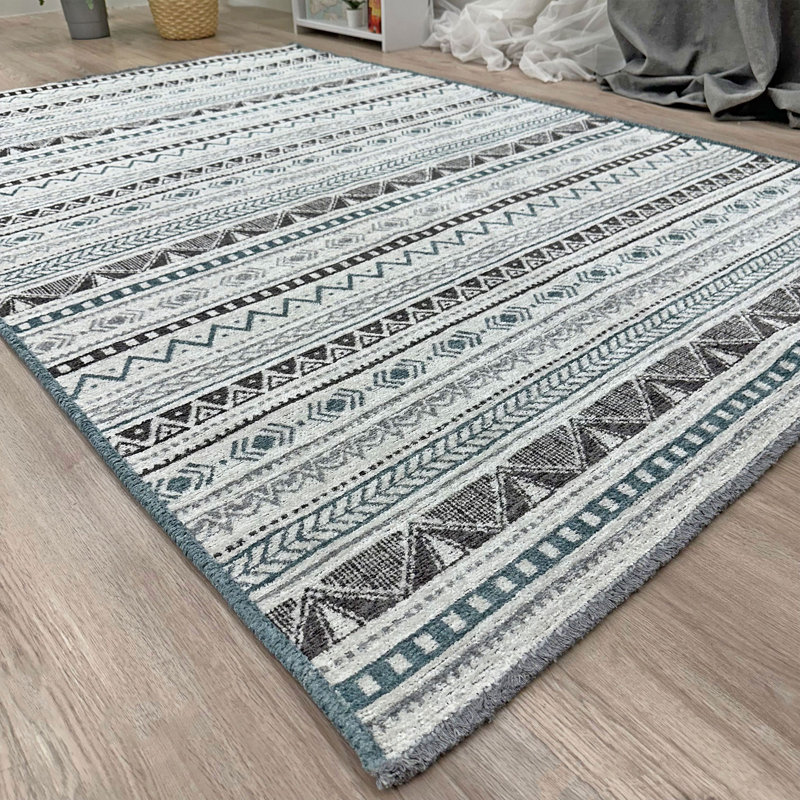 Tapis en coton Alfa, Rectangle 6 pi 5 po x 9 pi 5 po