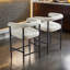 Tabouret de comptoir rembourré avec structure en métal (ensemble de 2)-1569262469