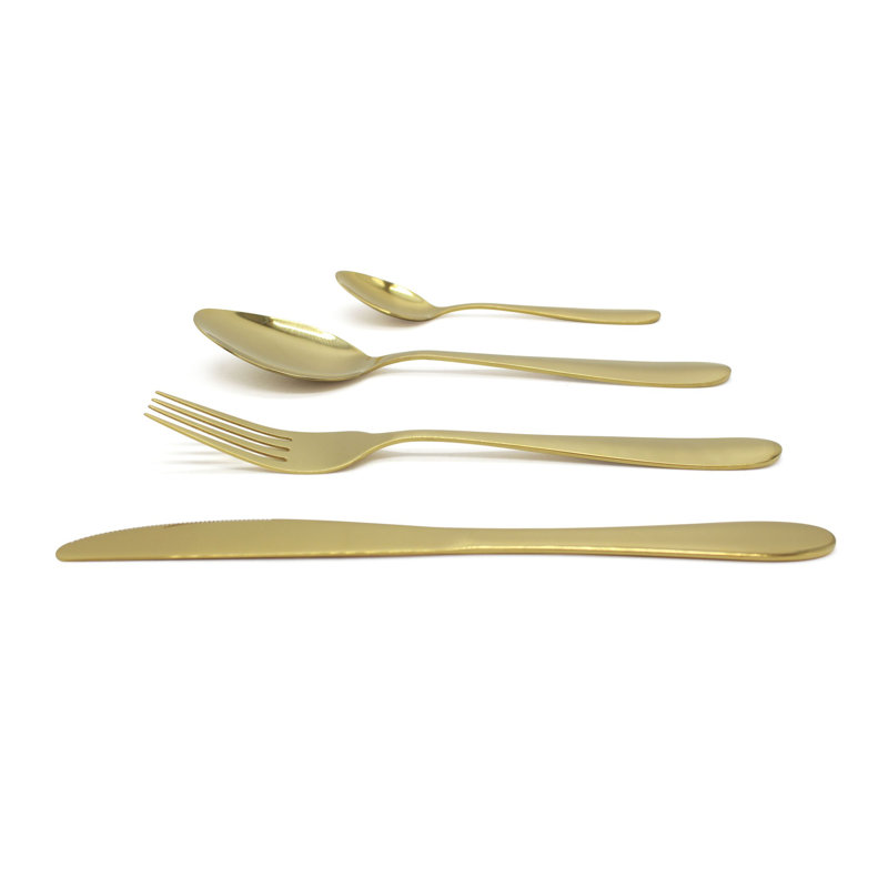 Algernon 24 Piece Cutlery Set Service for 6, Gold