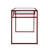 Yasin Glass Top & Red Finish Writing Desk