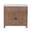 Meuble-lavabo de porte de grange de 36 po de largeur en brun neutre-1568917795