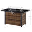 Rectangle Steel Propane Smokeless Fire Pit Table