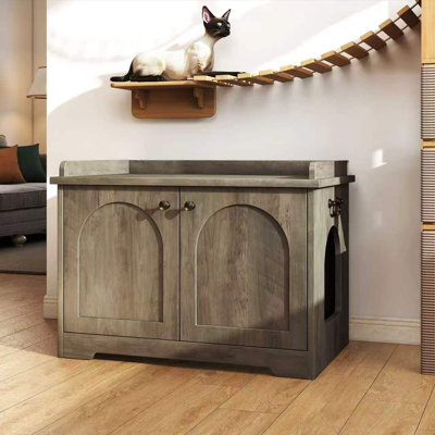 Armoire à litière cachée 22,4 po style campagne pour le salon et la chambre à coucher
