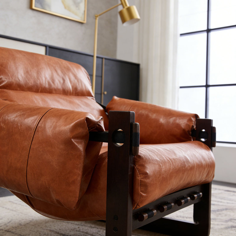 Chaise longue de style médiéval moderne, Retro Orange