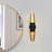 2-Light Black Wall Sconce Bath Vanity Light Cylinder Funnel Shade 22.4 in Height