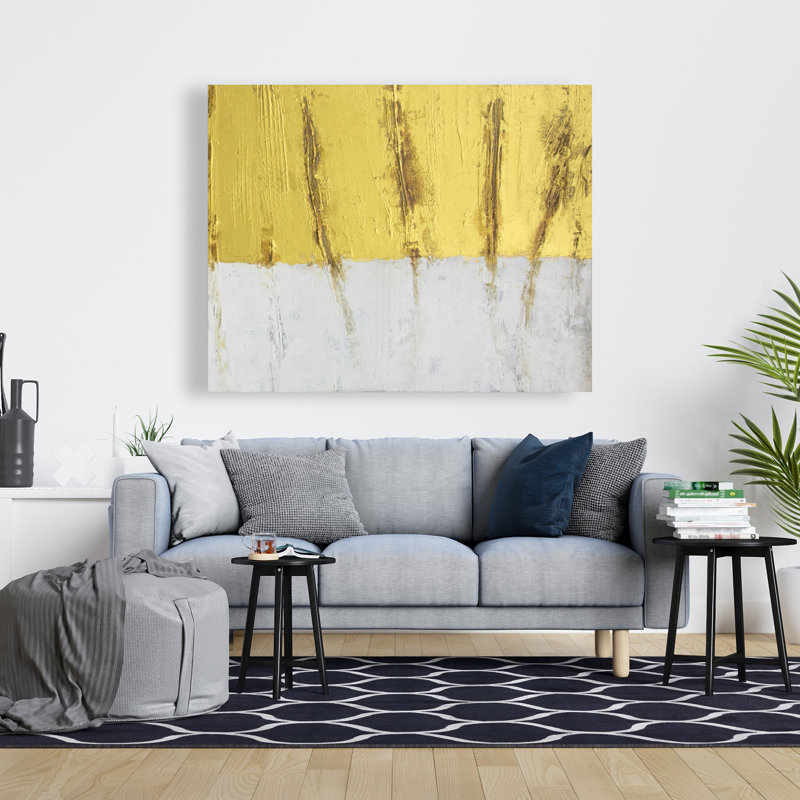 Golden stripe - Modern Pattern Canvas for Home Decor