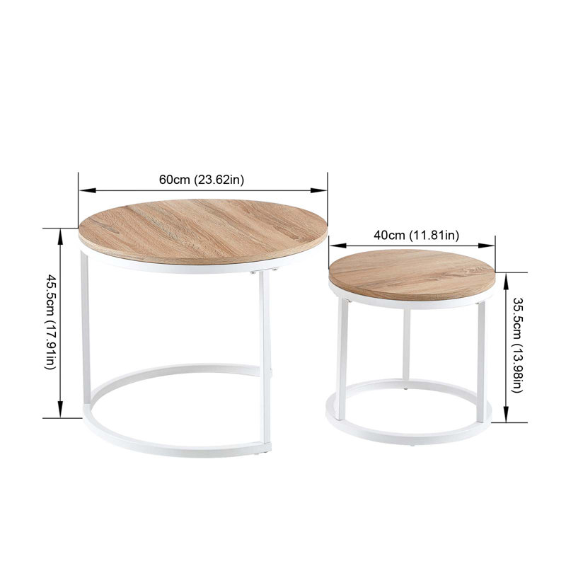 Jaxi Frame Coffee Table, 60cm + 40cm