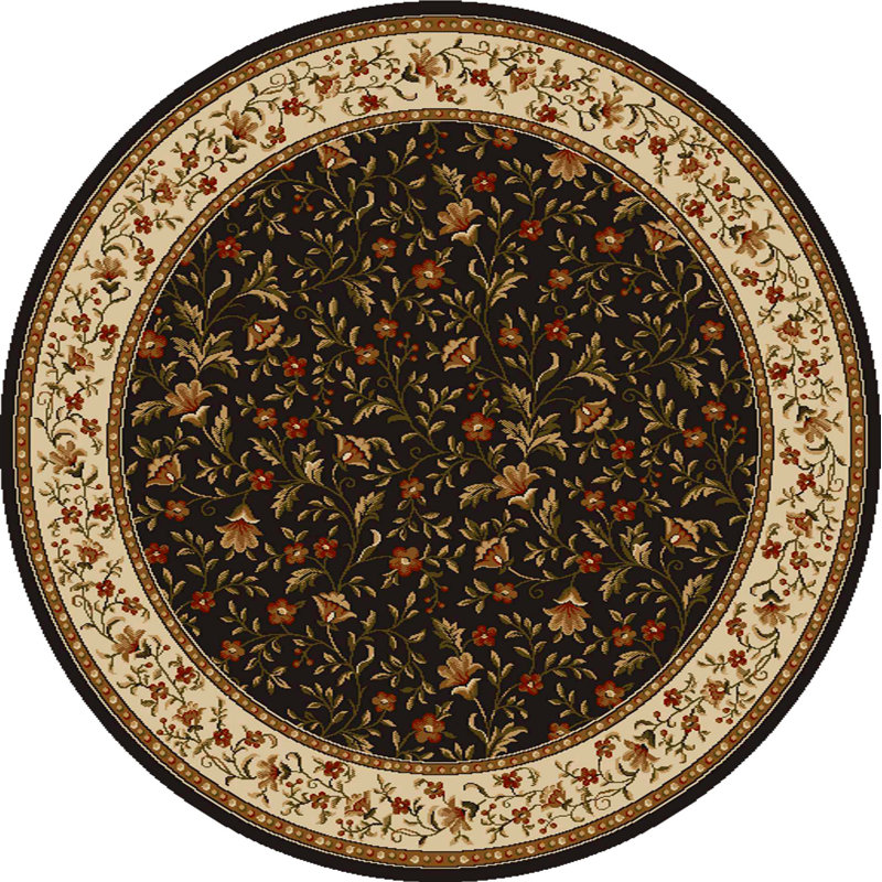 Tapis brun de Kansas City, Rond 5 pi 3 po