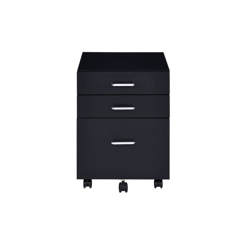 Black & Chrome Finish Cabinet