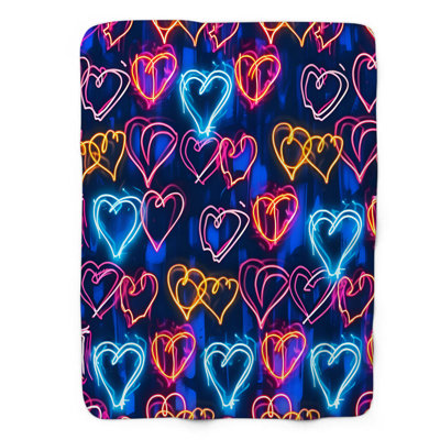 Jeté Graffiti Heartburst - 1 pièce Sherpa