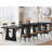 71" Modern Farmhouse Dining Table with Heavy-Duty Metal Frame, Premium High-End Furniture-590628544