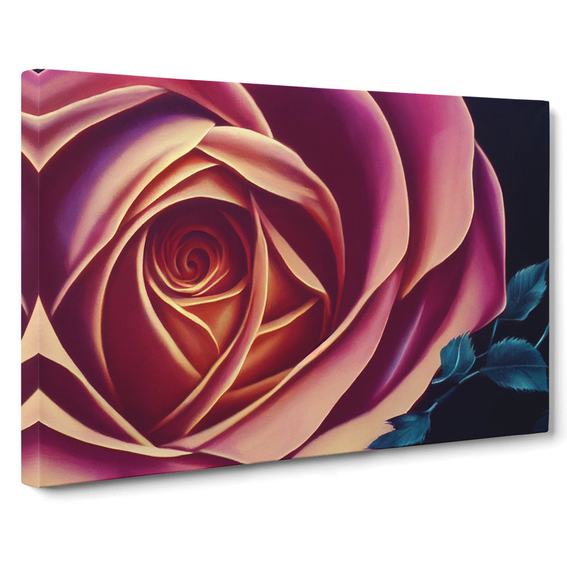 Legendary Rose Flower - Wrapped Canvas, 35cm H x 50cm W x 3cm D