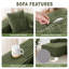 Modern Oversized 262cm Boneless Corner Sofa L-Shaped Corduroy Sofa With Storage Pockets-879638399-879638394