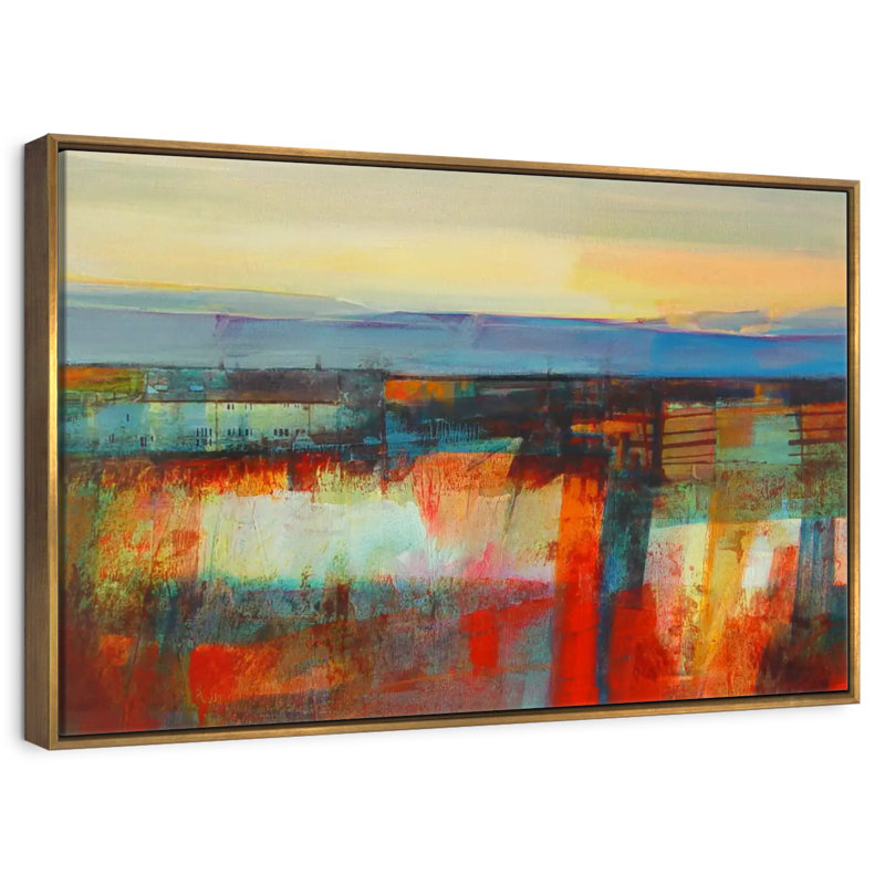 Lumière tôt le matin, Cadre flottant doré, 43 po x 29 po