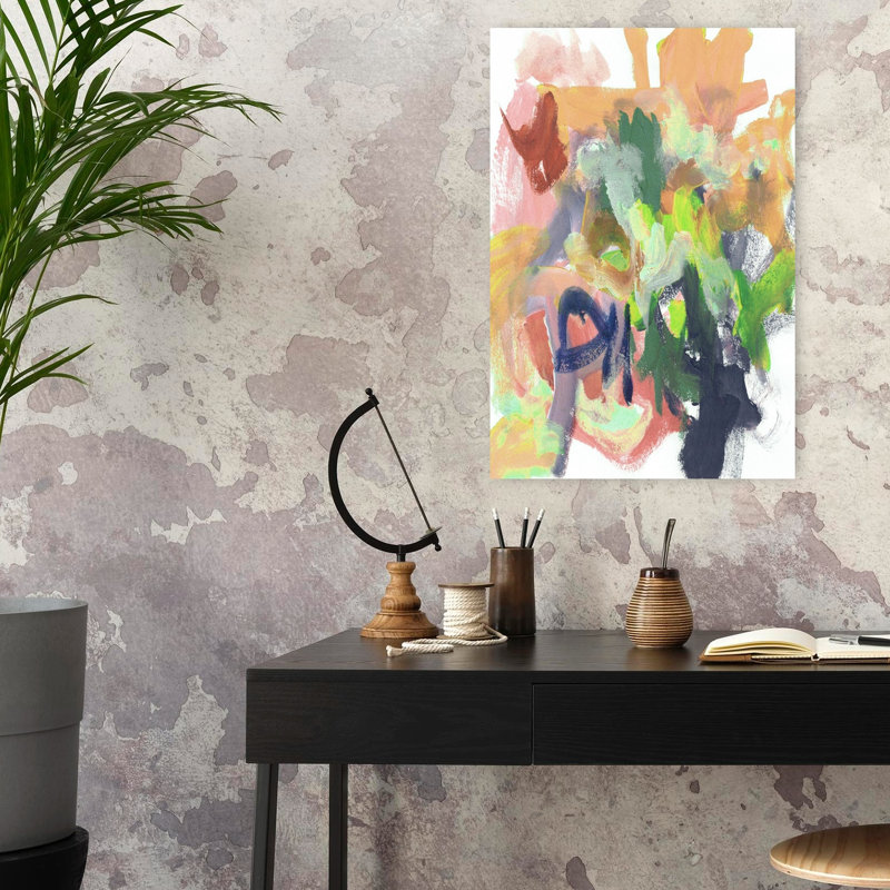 Abstract Chartreuse by Lori Ann Folz - Wrapped Canvas Print, 60.96 cm H x 40.64 cm W