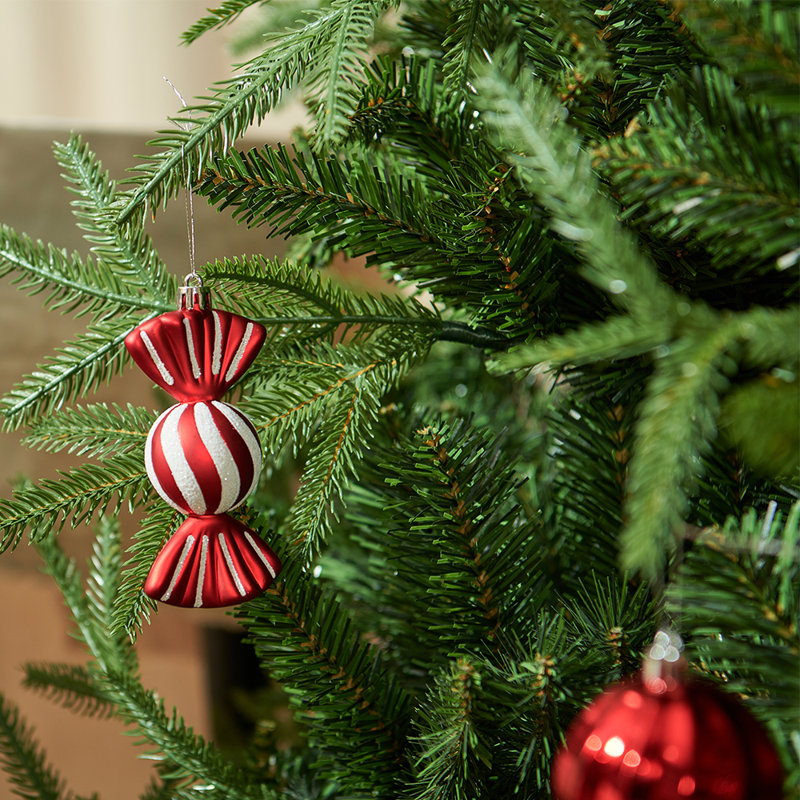 Ensemble de décorations d'arbre de Noël rouge et blanc Miluhome