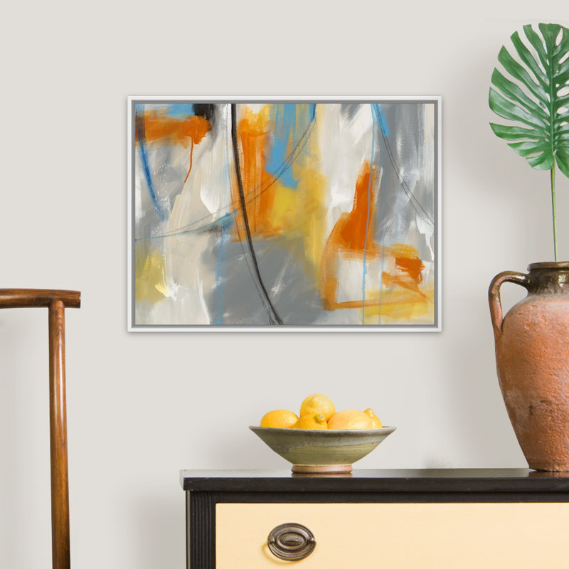« Form II » par SISA Jaspe, reproduction d’art, H 14 po x l 18 po x 1,75 po, Cadre blanc