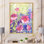 «Blossoming Pink Wildflowers», art mural sur toile traditionnel