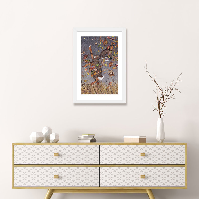 «Happy Dance» - Impression, H 24 po x l 16 po x P 1 po, Papier beaux-arts encadré blanc