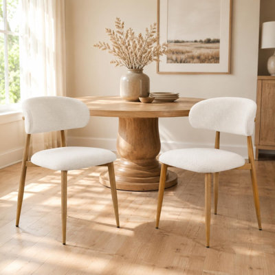 Chaises de salle à manger en bois, chaises d'appoint de cuisine rembourrées en tissu moderne, chaise de salle à manger de ferme avec repose-pieds