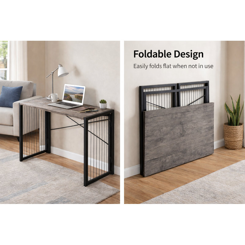 Table pliante Zynix | Design chêne gris