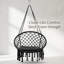 Balancelle stable en macramé, chaise suspendue pour chambre à coucher avec coussin épais, balancelle robuste pour chambre à coucher avec structure en acier thermolaqué