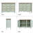 Fienley 40''Wide 3-Door Sage Green Sideboard Cabinet With Artistic Resin Doors And Adjustable Shelf