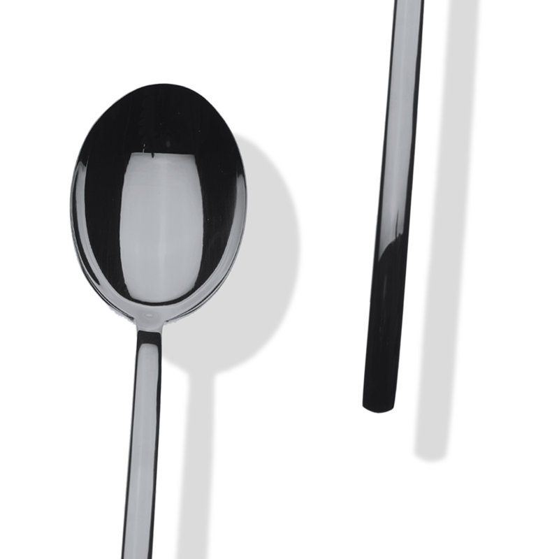 Due 2 Piece Stainless Steel Hostess Set, Black Gold
