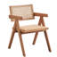 Ensemble de 2 fauteuils pour salle à manger de style moderne du milieu du siècle, fini naturel, style aéré, 51 cm l x 56 cm p x 79 cm h, structure en A.
