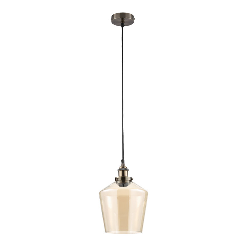 Motour 1 - Light Dome Pendant, Clear, Antique Brass