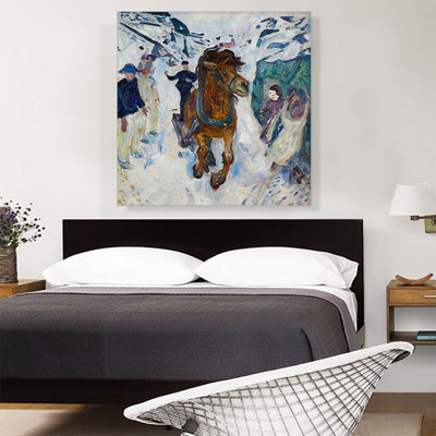 Cheval au galop 1912 par Edvard Munch, reproduction d'art sur toile tendue