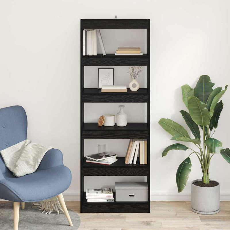 Standard Bookcase, (5 Shelves) 166cm H x 60cm W x 30cm D, Black