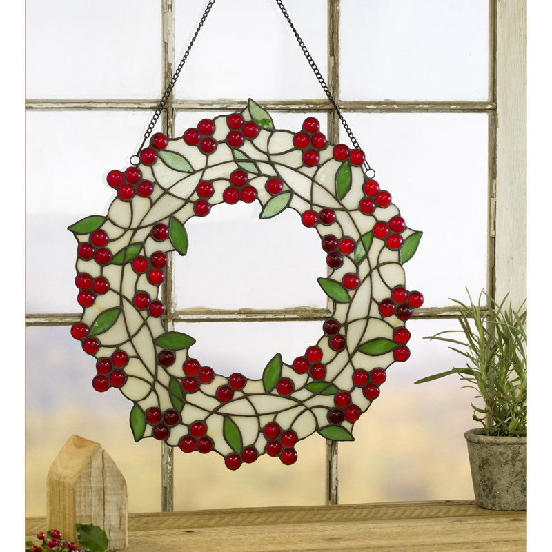 Couronne de vitrail en verre teinté 0,25 po Holly