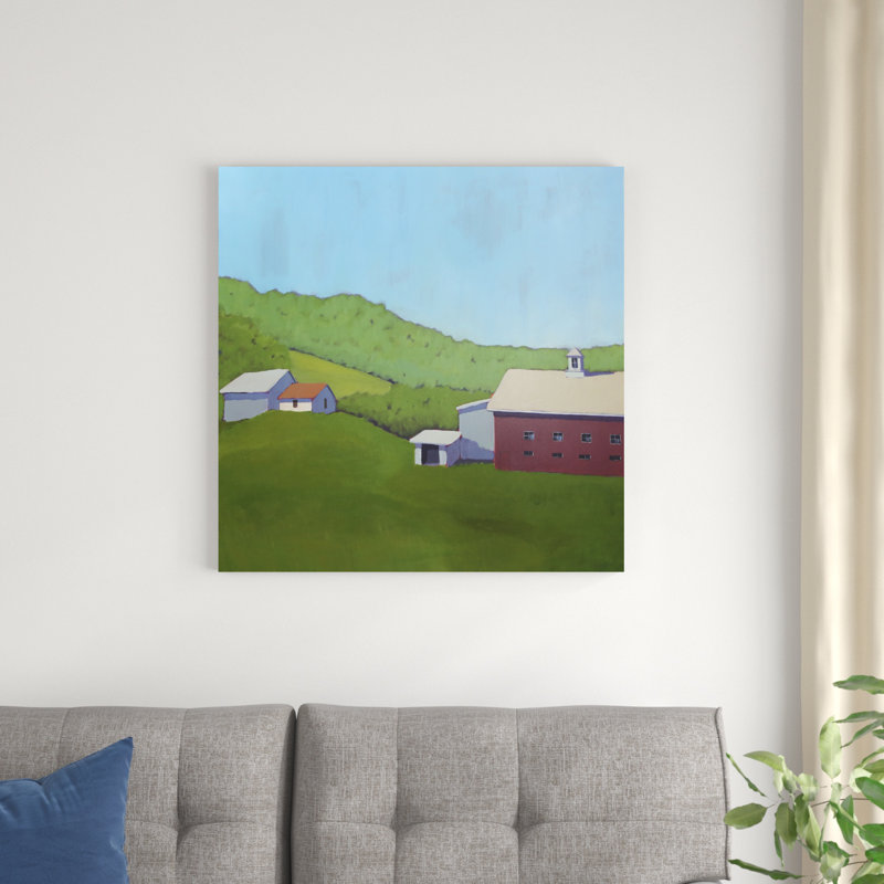 " Primary Barns VI " by Carol Young Painting Print, 30" H x 30" W  