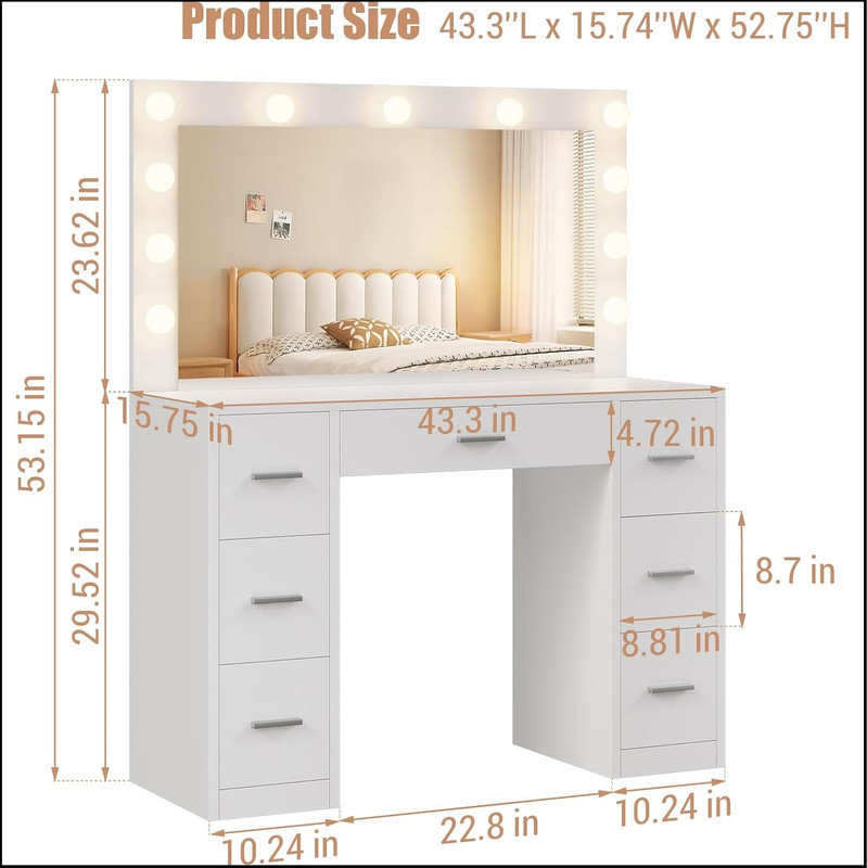 Dressing Table with Mirror