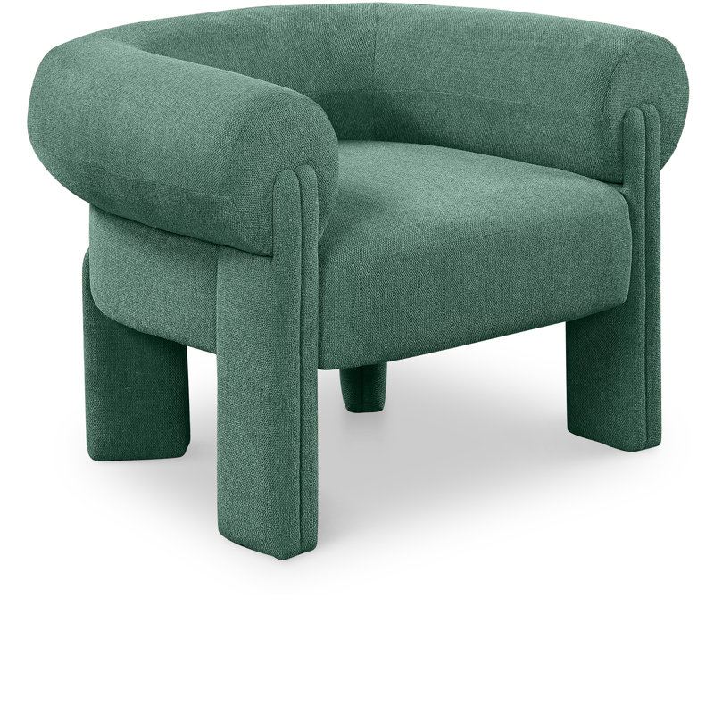 Fauteuil de 36 po Stefano, Tissu vert